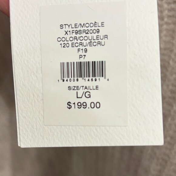 Enthread 100% Cashmere Knit Loose Fit Sweater (Cream/Off White) (Size: Large) - Picture 4 of 4